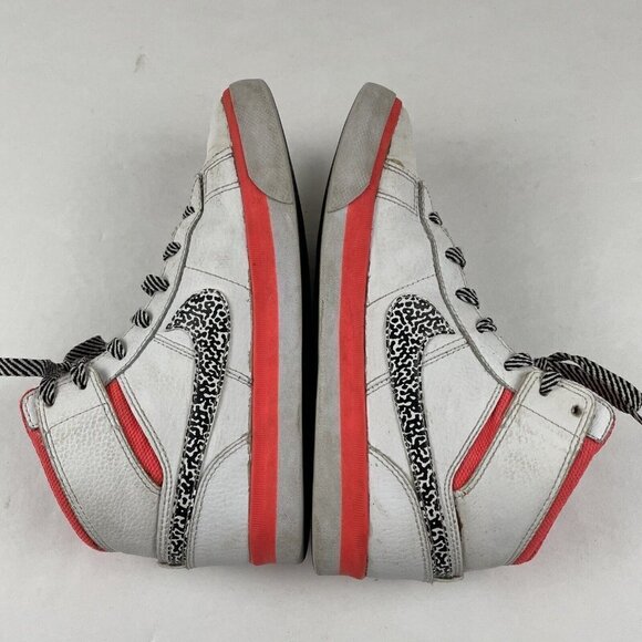 Nike Mid Top Youth Kids 1.5Y Lace Up White Coral 854239-101 - Picture 4 of 9